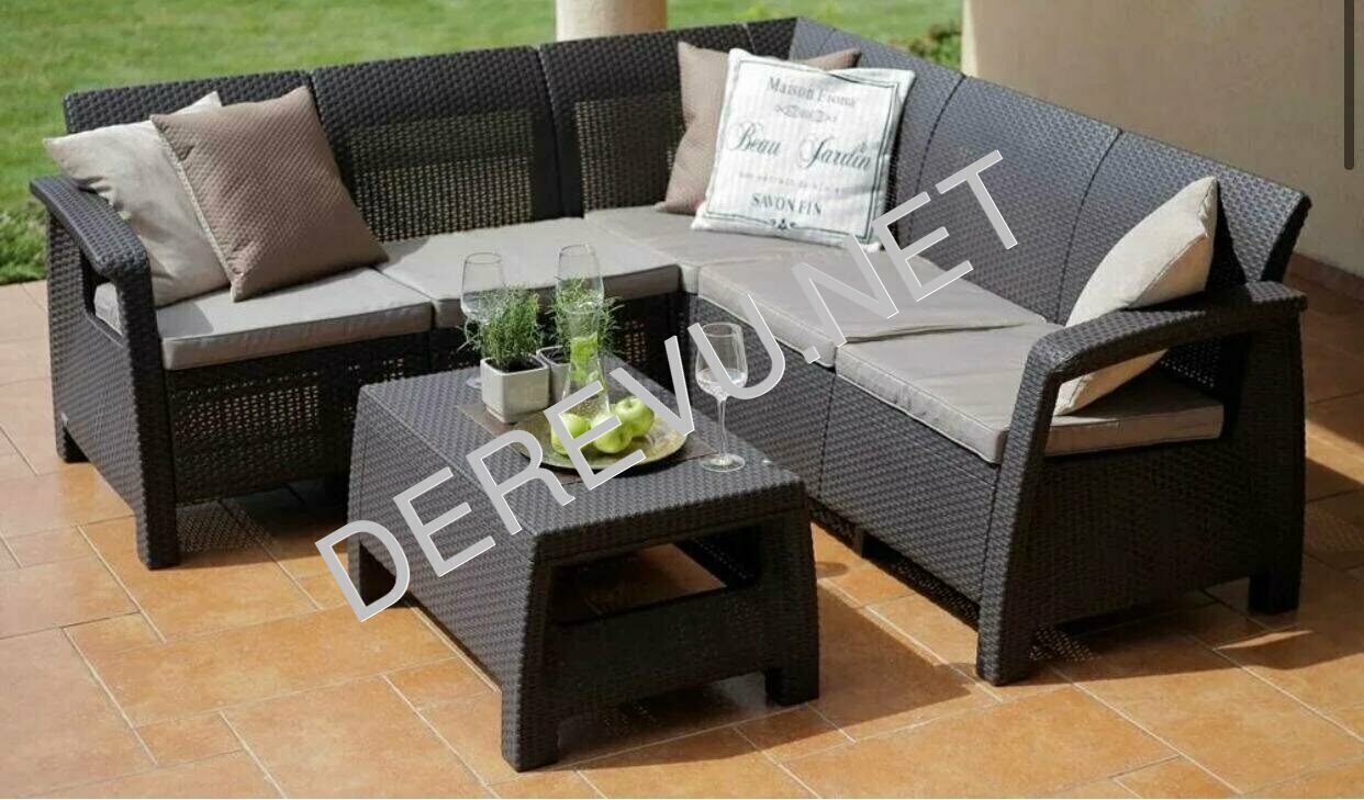 Угловой комплект. Угловой диван Keter Corfu Relax. Комплект мебели Allibert Corfu Relax Set. Комплект мебели Corfu Relax Set (Корфу релакс сет). Угловой комплект Corfu Relax Set.